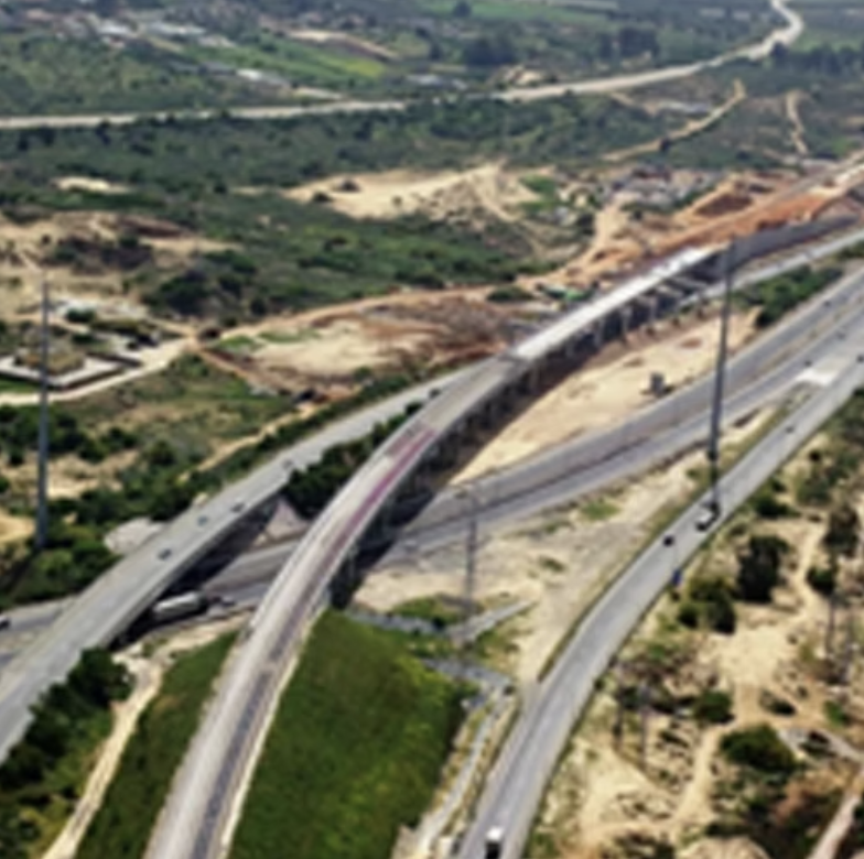 בניית גשר - מבט אווירי